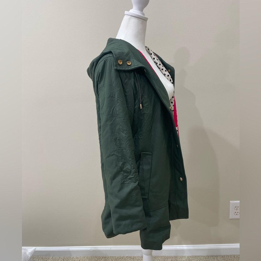 kate spade Dark Green Utility Jacket with Gold Hardware - Size Small *FLAWS* - Picture 3 of 11